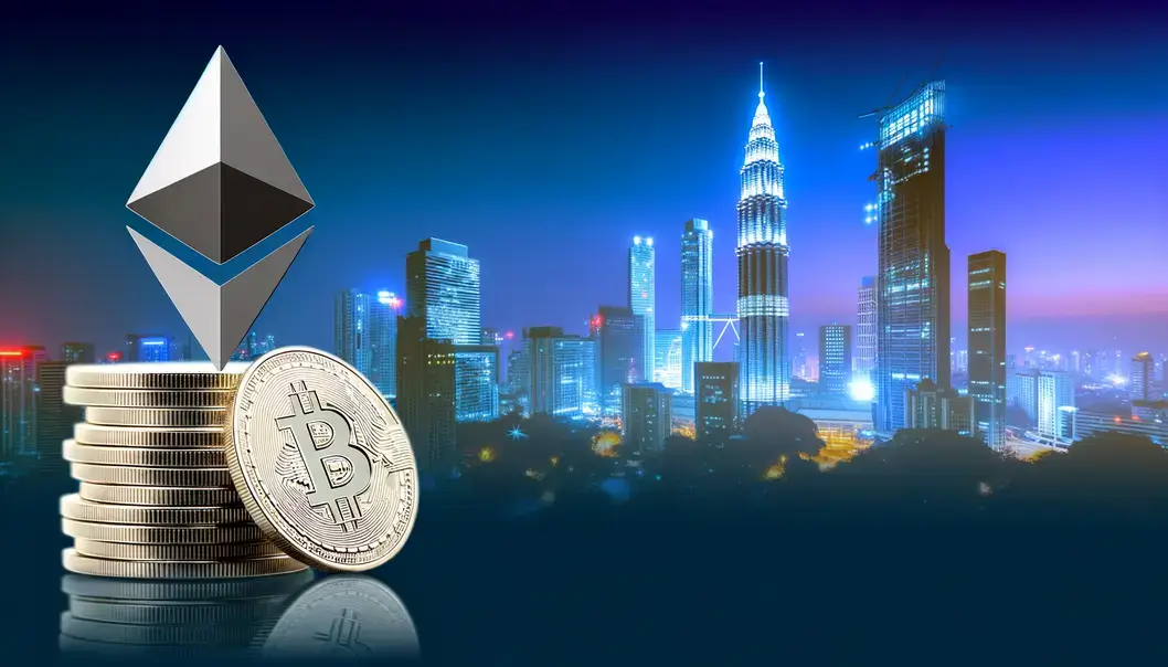 A futuristic city that represents the Ethereum ecosystem’s tech advancements in 2025.